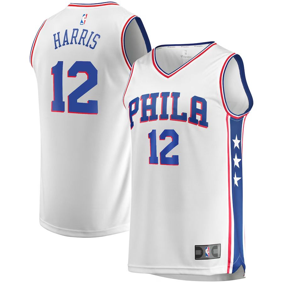 Men Philadelphia 76ers #12 Tobias Harris Fanatics Branded White Fast Break Replica Player Team NBA Jersey